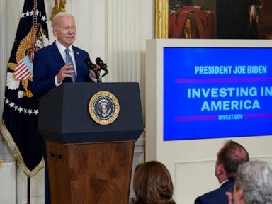 Biden’s team says progress on big public works projects may hinge on the outcome of the 2024 vote